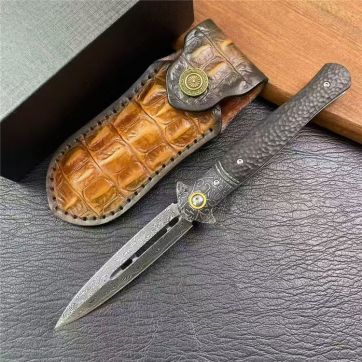 大马士革墨剑折刀