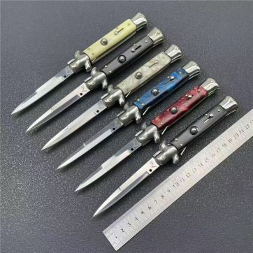 意大利黑手党9寸AKC侧开跳刀