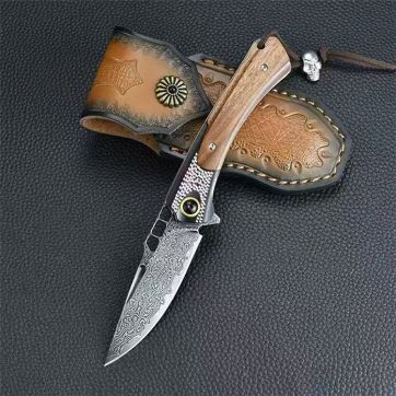 大马士革银钻折刀