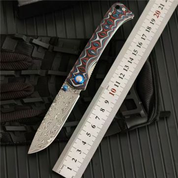 大马士革幻彩折刀