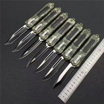 微技术A163迷彩直出跳刀